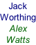 Jack  Worthing Alex  Watts