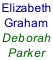 Elizabeth  Graham Deborah  Parker